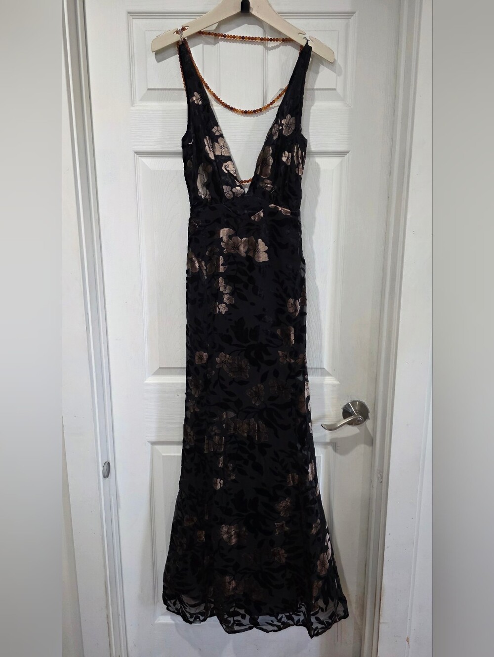 Reformation Hugo Moody Burnout Velvet Dress - Picture 4 of 11
